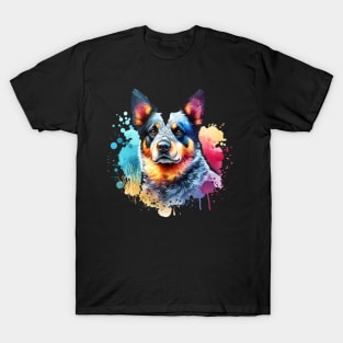 Watercolor Australian Cattle Dog T-Shirt